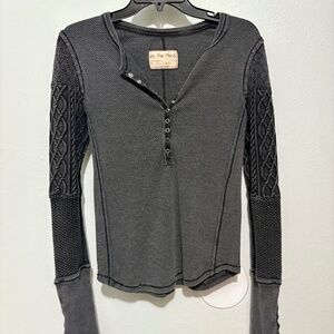 We The Free Twisted Cable Cuff Long Sleeve Shirt